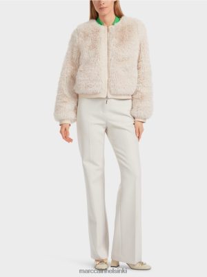 Marc Cain Shaggy näyttää ulkona takki savu vaatteet V0LL48228 Marc Cain Vaatteet