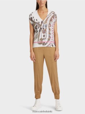 Marc Cain Slippover 100% valmistettu Saksassa valkoinen vaatteet V0LL481155 Marc Cain Vaatteet