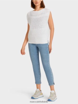 Marc Cain Slippover 100% valmistettu Saksassa valkoinen vaatteet V0LL481164 Marc Cain Vaatteet