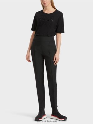 Marc Cain Slive -housut, joissa on vetoketju musta vaatteet V0LL48540 Marc Cain Vaatteet