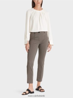 Marc Cain Sydney -housut graafisella kuviolla musta vaatteet V0LL48725 Marc Cain Helsinki