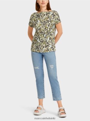 Marc Cain T-paita rajatuilla kimono-hihoilla pehmeä kattoikkuna vaatteet V0LL481424 Marc Cain Helsinki