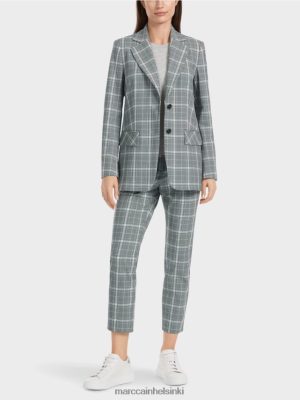 Marc Cain Tarkistettu bleiseri läppätaskuilla hopeaharmaa vaatteet V0LL48167 Marc Cain Helsinki