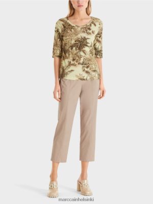 Marc Cain Tulostettu t-paita hienolla uritetulla mallilla pehmeä hengitys vaatteet V0LL481413 Marc Cain Vaatteet
