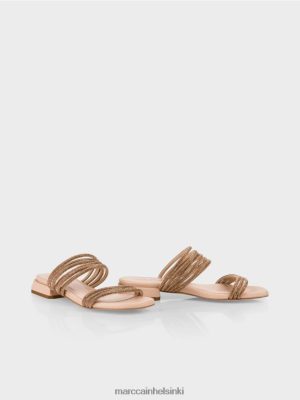 Marc Cain Tyylikkät sandaalit, joissa on lasi -paljetit pannan cotta jalkineet V0LL481607 Marc Cain Helsinki