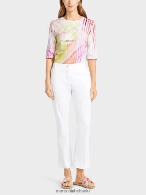 Marc Cain Urheilullinen "harkita uudelleen" housuja valkoinen vaatteet V0LL48623 Marc Cain Helsinki