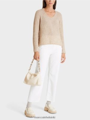 Marc Cain V-Sweater 100 % valmistettu Saksassa mantelimaito vaatteet V0LL481057 Marc Cain Mekko