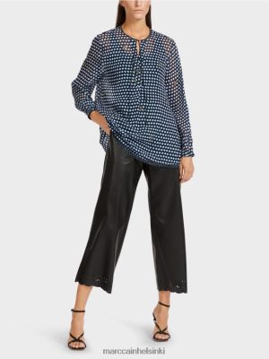 Marc Cain Viskoosin pusero piste- ja mehiläismotiivilla musta vaatteet V0LL48989 Marc Cain Helsinki