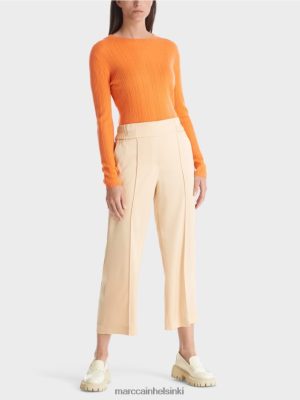 Marc Cain Washington Midi -pituudet leveät jalkahousut tumma kerma vaatteet V0LL48553 Marc Cain Mekko