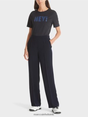 Marc Cain Washingtonin leveäjalkaiset housut laivasto vaatteet V0LL48574 Marc Cain Mekko