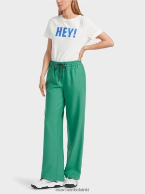 Marc Cain Welby Wide-jalan housut, joissa vyötärö vyötärö emali vaatteet V0LL48525 Marc Cain Vaatteet