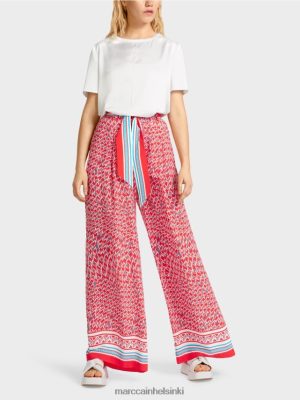 Marc Cain Winnipeg Wide-jalan housut palo punainen vaatteet V0LL48669 Marc Cain Vaatteet