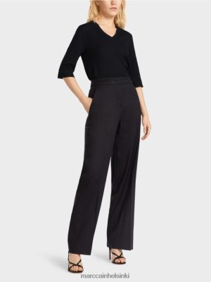 Marc Cain Wukari -liinavaatteet ja viskoosihousut keskiyön sininen vaatteet V0LL48662 Marc Cain Helsinki