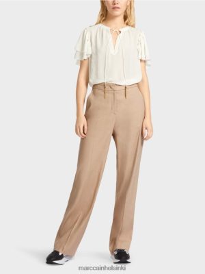 Marc Cain Wukari -liinavaatteet ja viskoosihousut syvä hiekka vaatteet V0LL48673 Marc Cain Mekko