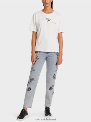 Marc Cain Yläpehmeä puuvilla valkoinen vaatteet V0LL481439 Marc Cain Helsinki