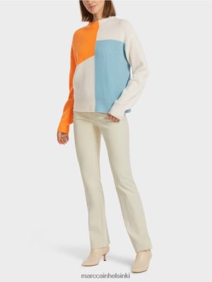 Marc Cain Ylisuuret neulottu villapaita selkeä oranssi vaatteet V0LL481208 Marc Cain Helsinki