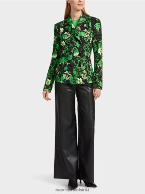 Marc Cain bleiseri kukkasuunnitelmassa tumma omenavihreä vaatteet V0LL48151 Marc Cain Mekko