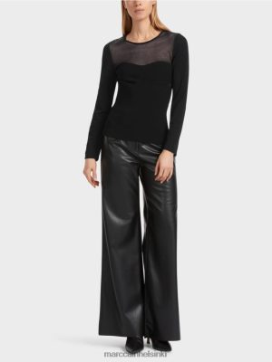 Marc Cain ekstravagantti "mietiskele yhdessä" villapaita musta vaatteet V0LL481037 Marc Cain Helsinki