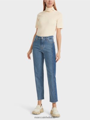 Marc Cain fyli -farkut tilkkutähden suunnittelussa vintage -sininen vaatteet V0LL48754 Marc Cain Mekko