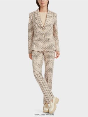 Marc Cain graafisen suunnittelun bleiseri tumma kerma vaatteet V0LL48161 Marc Cain Helsinki