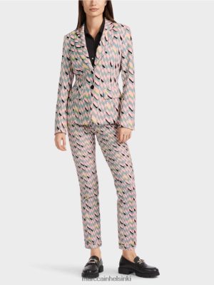 Marc Cain graafisen suunnittelun bleiseri tumman taivaansininen vaatteet V0LL48170 Marc Cain Helsinki