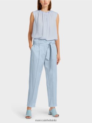 Marc Cain housut paperipussin tyyliin kevyt jauhe sininen vaatteet V0LL48691 Marc Cain Mekko