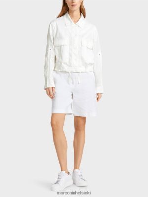 Marc Cain kevyt kesätakki lastnataskuilla valkoinen vaatteet V0LL48373 Marc Cain Mekko