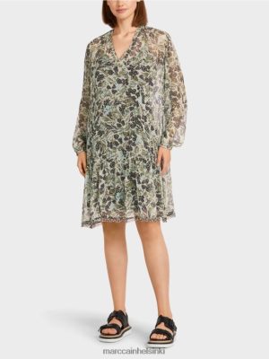 Marc Cain kevyt mekko viskoosikreppissä pehmeä kattoikkuna vaatteet V0LL48112 Marc Cain Mekko