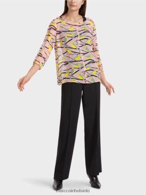 Marc Cain kevyt pusero lintujen suunnittelussa pehmeä jauhe vaaleanpunainen vaatteet V0LL48883 Marc Cain Mekko