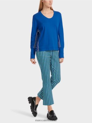 Marc Cain kimonon muotoinen t-paita Kirkas kuninkaallinen vaatteet V0LL481239 Marc Cain Vaatteet