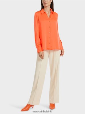 Marc Cain klassinen paitapusero v-kaulalla kirkas koralli vaatteet V0LL48861 Marc Cain Vaatteet