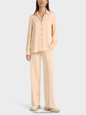 Marc Cain klassinen paitapusero v-kaulalla tumma kerma vaatteet V0LL48856 Marc Cain Mekko