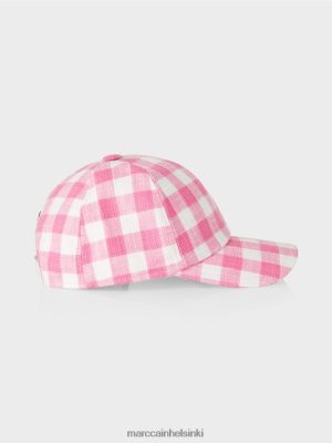 Marc Cain korkki Vichy -tarkistuksilla kirkkaan vaaleanpunainen lisävaruste V0LL481731 Marc Cain Vaatteet