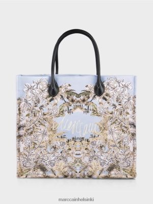 Marc Cain laukku kukkakuviossa kevyt jauhe sininen lisävaruste V0LL481533 Marc Cain Vaatteet