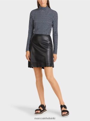 Marc Cain leimattu minihame faux -nahka musta vaatteet V0LL48506 Marc Cain Helsinki