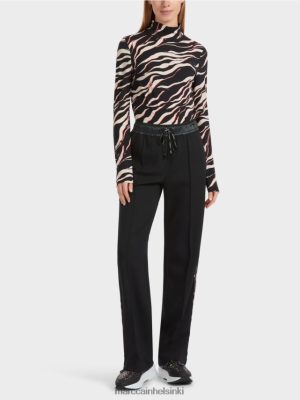 Marc Cain leveä jersey lenkkeilytyylihousut musta vaatteet V0LL48535 Marc Cain Mekko