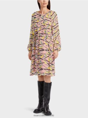 Marc Cain lintujen suunnittelupuku pehmeä jauhe vaaleanpunainen vaatteet V0LL4845 Marc Cain Vaatteet