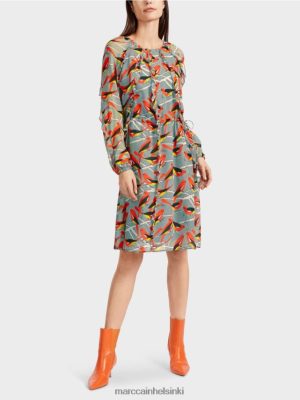 Marc Cain lintujen suunnittelupuku tumman taivaansininen vaatteet V0LL4844 Marc Cain Helsinki