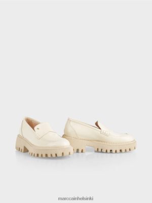 Marc Cain matalat kengät koriste ompelemalla tumma kerma jalkineet V0LL481558 Marc Cain Mekko