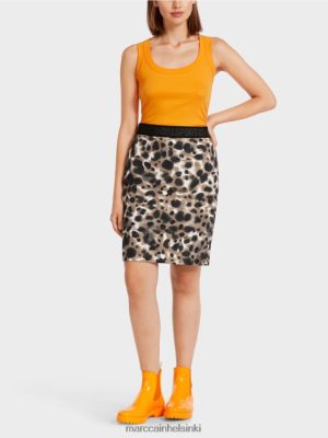 Marc Cain minihame leoparditulostuksessa kevyt kahvi vaatteet V0LL48504 Marc Cain Vaatteet