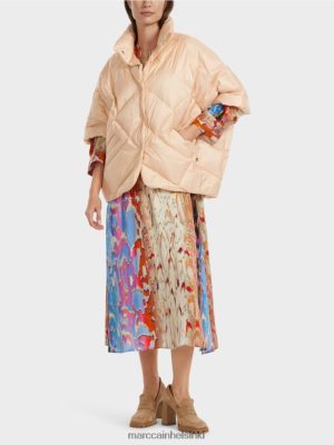 Marc Cain munanmuotoinen liivit-tyylinen turkki tumma kerma vaatteet V0LL48255 Marc Cain Vaatteet