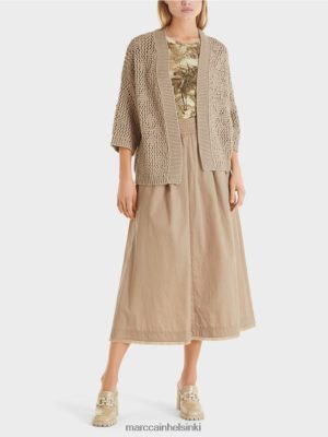 Marc Cain neuletakki "neulottu Saksassa" pehmeä taupe vaatteet V0LL48411 Marc Cain Vaatteet