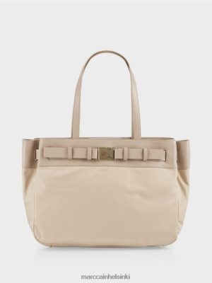 Marc Cain nylon "mietiskele yhdessä" ostaja valkaistu hiekka lisävaruste V0LL481495 Marc Cain Mekko