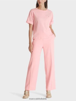 Marc Cain painettu T-paita pehmeä jauhe vaaleanpunainen vaatteet V0LL481319 Marc Cain Helsinki