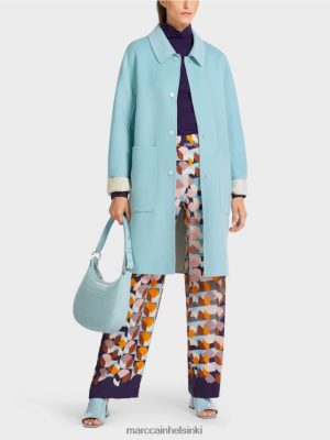 Marc Cain palautuva villatakki ilmakehän sininen vaatteet V0LL48298 Marc Cain Mekko