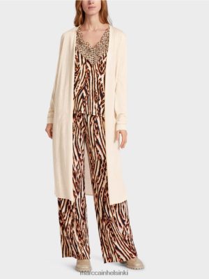 Marc Cain pitkä, hieno neulottu neuletakki creme vaatteet V0LL48357 Marc Cain Vaatteet