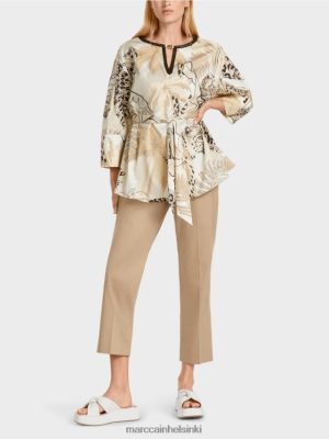 Marc Cain pitkä, leimahtava pusero syvä hiekka vaatteet V0LL48950 Marc Cain Helsinki