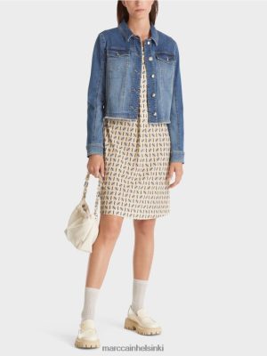 Marc Cain pukeudu pisteellä tumma kerma vaatteet V0LL4822 Marc Cain Mekko