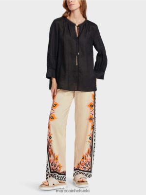 Marc Cain pusero Ramie (Kiinan ruoho) musta vaatteet V0LL48915 Marc Cain Vaatteet