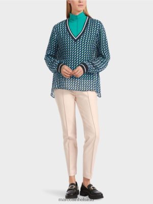 Marc Cain pusero geometrisella koko tulostuksella emali vaatteet V0LL48837 Marc Cain Vaatteet